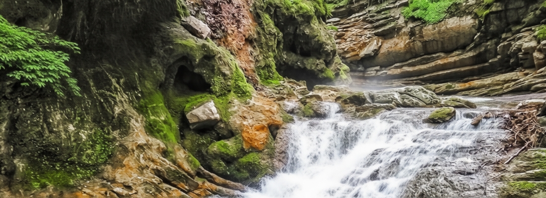 Один из водопадов Крабового ущелья. | Крабовое ущелье в Лазаревском, Сочи, Россия. ( 19.12.2025 )