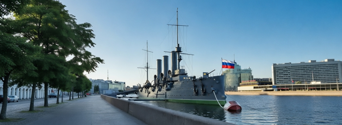 Фотография обработана ИИ | Крейсер «Аврора», Санкт-петербург, Россия. ( 23.03.2026 )